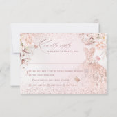 PixDezines Roos Gold Glitter Gown Sweet 16 RSVP Kaart (Achterkant)