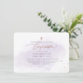 PixDezines Roos Gold H2 Paars gewassen bevestiging Kaart (Staand voorkant)