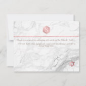 PixDezines Roos Gold Honeycomb Mitzvah Dank u ✡ RSVP Kaartje (Achterkant)