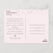 PixDezines Roos Gold les Étoiles Remerciements Briefkaart (Achterkant)