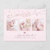 PixDezines Roos Gold les Étoiles Remerciements Briefkaart (Voorkant)