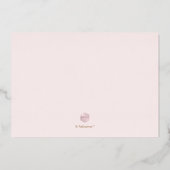 PixDezines Roos Gold Luxe Script Save the Date Folie Uitnodiging (Achterkant)