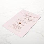 PixDezines Roos Gold Luxe Verloving Folie Uitnodiging (Gedraaid)