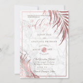 PixDezines Roos Gold Palm Fronds+Honingraat Kaart (Voorkant)