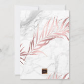 PixDezines Roos Gold Palm Fronds+Honingraat Kaart (Achterkant)