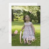 PixDezines Roos Gold Pink Butterflies Waterverf Kaart (Voorkant / Achterkant)