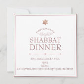 PixDezines Roos Gold Shabbat Kaart (Achterkant)