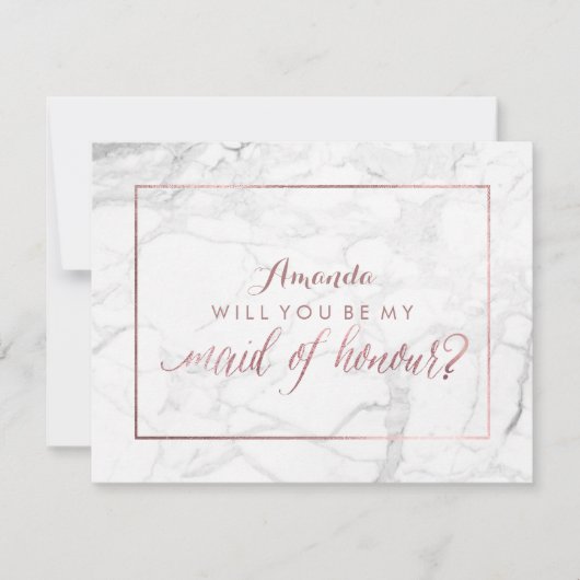 PixDezines Roos Gold zal je mijn meid zijn. Kaart (Voorkant)