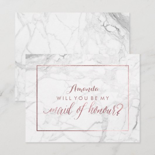 PixDezines Roos Gold zal je mijn meid zijn. Kaart (Voorkant / Achterkant)