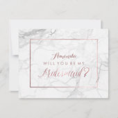 PixDezines Roos Gold zal mijn Bridesmaid zijn Kaart (Voorkant)