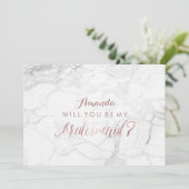 PixDezines Roos Gold zal mijn Bridesmaid zijn Kaart (Staand voorkant)