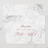 PixDezines Roos Gold zal mijn Bridesmaid zijn Kaart (Voorkant / Achterkant)