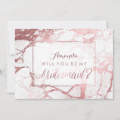 PixDezines Roos Gold zal mijn Bridesmaid zijn Kaart (Voorkant)