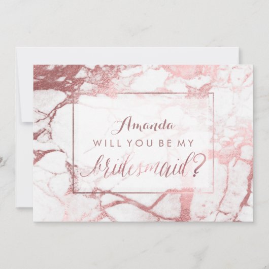 PixDezines Roos Gold zal mijn Bridesmaid zijn Kaart (Voorkant)