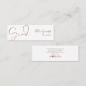 PixDezines Roos Goud Afstudeerder Naam Kaart Mini Visitekaartje (Voorkant / Achterkant)