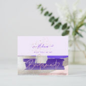 PixDezines Roos Goud + Paarse Zal U .. bruidsmeisj Kaart (Staand voorkant)