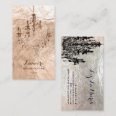 PixDezines roos goudblazers/faux folie Visitekaartje (Voorkant / Achterkant)