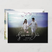 PixDezines Roos Gouden Hart Save Onze Datum Briefkaart (Voorkant / Achterkant)