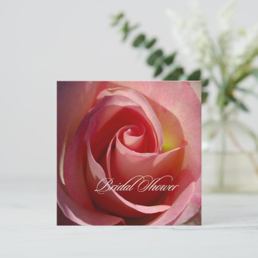 PixDezines Roos, Roze Kaart (Staand voorkant)