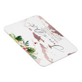 PixDezines Rose Gold Caribbean Map Save Date Magneet (Rechterzijde)