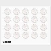 PixDezines ROSE GOLD ROMANTISCH SCRIPT HARTELIJK D Ronde Sticker (Vel)