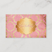 PixDezines Rosette damask/faux parchment Visitekaartje (Voorkant)
