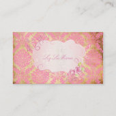 PixDezines Rosette damask/faux parchment Visitekaartje (Voorkant)