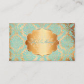 PixDezines Rosette damast/faux perkament Visitekaartje (Voorkant)