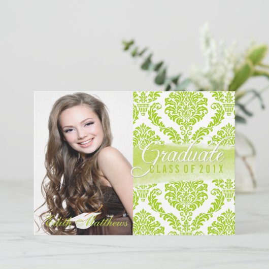 PixDezines rosette demask/afstuderen/foto Kaart (Staand voorkant)