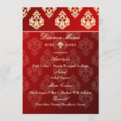 PixDezines Rossellini Damask, Ivory + Red Velvet Menu (Voorkant)