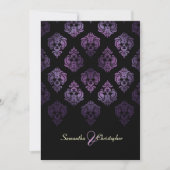 PixDezines Rossellini Damask, Lavender/Black Kaart (Voorkant)