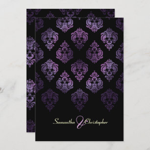 PixDezines Rossellini Damask, Lavender/Black Kaart