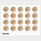 PixDezines Rossellini Damask Ronde Sticker (Vel)