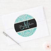 PixDezines Rossi Damask, aangepaste kleur!!!! Ronde Sticker (Envelop)