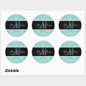 PixDezines Rossi Damask, aangepaste kleur!!!! Ronde Sticker (Vel)