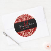 PixDezines Rossi Damask, aangepaste kleur!!!! Ronde Sticker (Envelop)