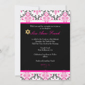 PixDezines Rossi Damask, BBT Mitzvah/DIY kleur Kaart (Achterkant)
