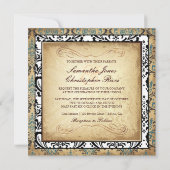 PixDezines  Rossi Damask, Blauwgroen Kaart (Achterkant)