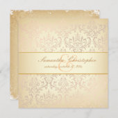 PixDezines Rossi Damask, Champagne Kaart (Voorkant / Achterkant)