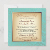 PixDezines Rossi Damask/DIY achtergrondkleur, aqua Kaart (Achterkant)