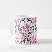 PixDezines Rossi Damask, DIY achtergrondkleur! Koffiemok (Voorkant links)