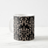 PixDezines Rossi Damask, DIY achtergrondkleur! Koffiemok (Voorkant links)