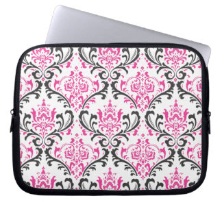 PixDezines Rossi Damask/DIY achtergrondkleur! Laptop Sleeve
