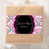 PixDezines Rossi Damask/DIY/black+hot pink Etiket (Insitu)