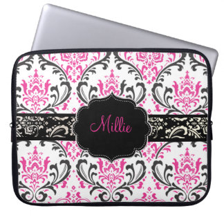 PixDezines Rossi Damask/DIY monogram+color! Laptop Sleeve
