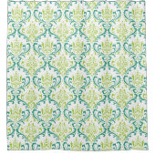 PixDezines Rossi Damask/groen/blauwgroen/DIY achte Douchegordijn (Voorkant)