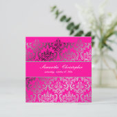 PixDezines Rossi Damask, Hot Pink Kaart (Staand voorkant)