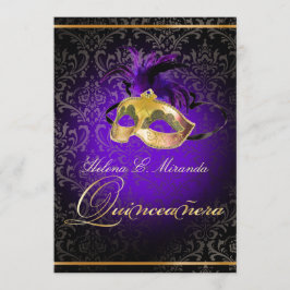 PixDezines Rossi Damask/Masquerade/DIY/Paars Kaart