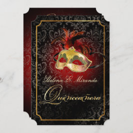 PixDezines Rossi Damask/Masquerade/DIY/Ruby Kaart