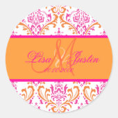 PixDezines Rossi Damask, monogram stickers (Voorkant)